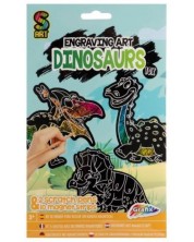 Magnetski set za grebanje Grafix - Dinosauri, 10 komada