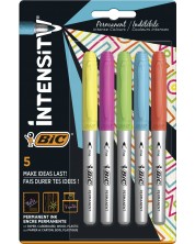 Set permanentnih markera BIC - Intensity, 1,8 mm, 5 intenzivnih boja -1