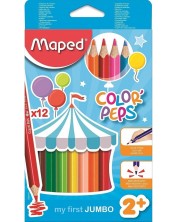 Set olovaka u boji Maped Color Peps - My First Jumbo, 12 boja