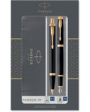 Set nalivpera Parker IM Professionals - S kemijskom olovkom, pozlaćeno, s kutijom