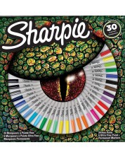 Set permanentnih markera Sharpie Crocodile Eye - 30 boja