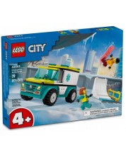 Konstrukcijski set LEGO City - Vozilo hitne pomoći i snowboarder (60403) -1