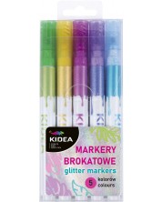 Set blistavih markera Kidea - s brokatom, 5 boja