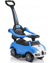 Auto s ručkom Moni - Rider, plavi -1