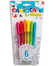 Set kemijskih olovaka u boji Carioca - Fiorella, 6 boja