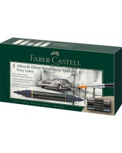 Set akvarel markera Faber-Castell Albrech Dürer - 5 boja, sivi