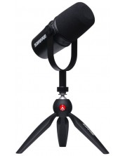 Set mikrofon i stalak Shure - MV7-K, crni