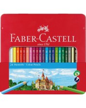 Set olovaka u boji Faber-Castell Castle - 24 komada, metalna kutija