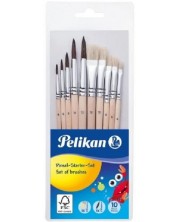 Set okruglih i ravnih kistova Pelikan Starter – 10 komada