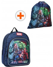 Set za vrtić Vadobag Avengers - Ruksak i sportska torba, United Forces