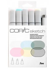 Set markera Too Copic Sketch - Osnovno miješanje, 5 boja + 1 multi liner -1