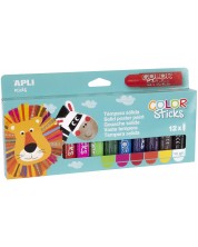 Set bojica za crtanje APLI Kids - Gvaš štapić, 12 pastelnih boja