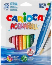 Set flomastera s kistom Carioca Acquarell - 12 boja