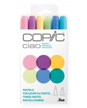 Set markera Too Copic Ciao - Pastelni tonovi, 6 boja
