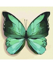 Set za slikanje po brojevima Ideyka - Zeleni leptir, 25 х 25 cm -1