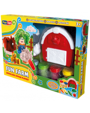 Set za igru s modelinom Play-Toys - Zabavna farma -1