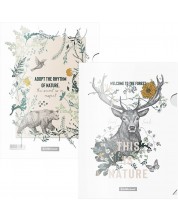 Set mapa Erich Krause Natural Life - U L-obliku,  A4, prozirne, 4 komada