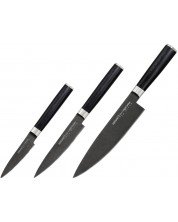 Set od 3 noža Samura - MO-V Stonewash, crni
