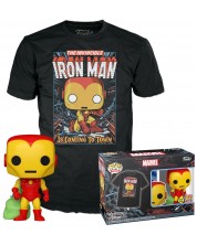 Set Funko POP! Collector's Box: Marvel - Holiday Iron Man (Glows in the Dark) -1
