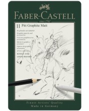 Set grafitnih olovki Faber-Castell Pitt - Matt, 11 dijelova