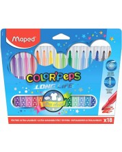 Set flomastera Maped Color Peps - Long Life, 18 boja