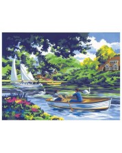 Set za slikanje akrilnim bojama Royal - Po rijeci, 39 х 30 cm