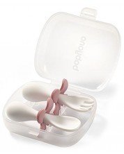 Set ergonomskog pribora za jelo Babyono - Ružičasti -1