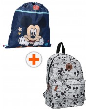 Set za vrtić Vadobag Mickey Mouse - Ruksak i sportska torba, Never Out of Style