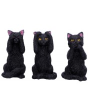Set kipića Nemesis Now Adult: Humor - Three Wise Felines, 8 cm