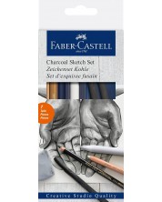 Set ugljena Faber-Castell - Creative Studio, 7 komada -1