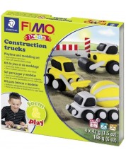 Set polimerske gline Staedtler Fimo Kids - Građevinski kamioni -1