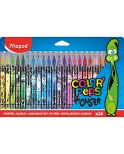 Set flomastera Maped Color Peps - Monster, 24 boje