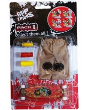 Set igračaka za prste Grip&Trick –  Long Board, crveni