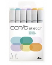 Set markera Too Copic Sketch - Pastelni tonovi, 6 boja -1