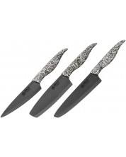 Set od 3 noža Samura - Inca, oštrica od crne cirkon keramike -1