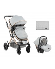 Kombinirana dječja kolica KikkaBoo - Kaia, 3 u 1, Light Grey -1