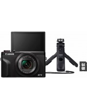 Kompaktni fotoaparat Canon - G7X III, set za vlogere, crn
