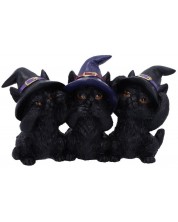 Set kipića Nemesis Now Adult: Humor - Three Wise Black Cats, 11 cm -1