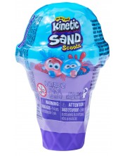 Set s kinetičkim pijeskom Kinetic Sand - Sladoled, Plavi -1