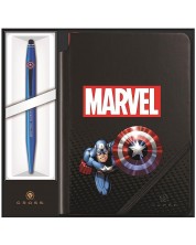 Set rokovnik i kemijska olovka Cross Tech2 - Marvel Captain America, A5 -1