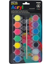 Set akrilnih boja Primo Primo H&P - 14 boja x 4,5 ml, s kistom