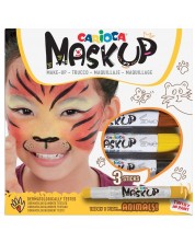 Set boja za lice Carioca Mask up - Životinje, 3 boje