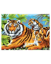 Set za slikanje akrilnim bojama Royal - Tigrovi, 39 х 30 cm -1