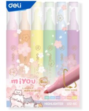 Set tekst markera Deli MiYou - EU12-6C, 6 pastelnih boja