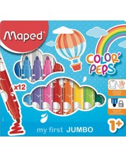 Set jumbo flomastera Maped Color Peps - Early Age, 12 boja