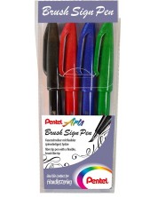 Set markera kist Pentel Sign Pen - SES15-4, 4 komada