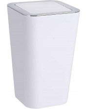 Kupaonska kanta za smeće s okretnim poklopcem Wenko - Candy, 6 L, bijela -1