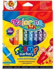 Set flomastera s pečatima Colorino Kids - 10 boja