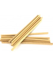 Set slamčica od bambusa s kistom HIT - 20 cm, 10 komada -1
