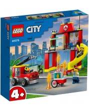 Konstruktor LEGO City - Vatrogasna postaja i kamion (60375) -1
